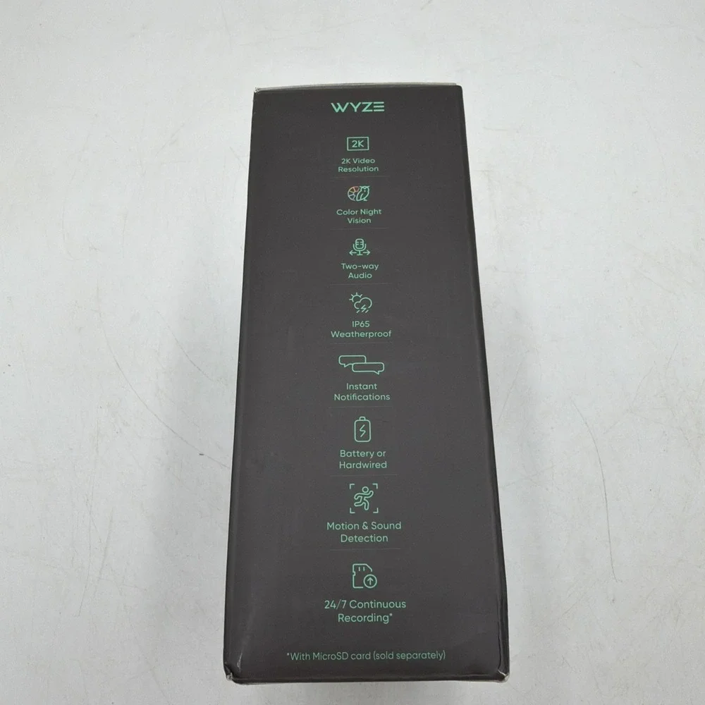 Wyze Duo Cam Battery Doorbell + Wi-Fi Chime, Black Open Box